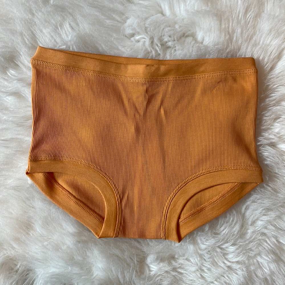 NWT 7-8 yr. Misha & Puff Apricot Ribbed Brief!